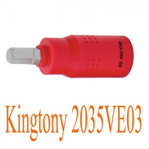 Đầu tuýp mũi lục giác 1/4 inch cách điện 1000V H3 Kingtony 2035VE03