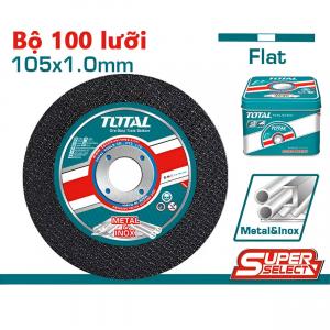 Bộ 100 đĩa cắt kim loại 105mm Total