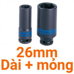 Tube Kingtony 1/2" đen dài mỏng 26 493526M