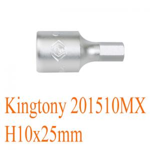 Đầu tuýp 1/4 inch bit mũi lục giác H10x25mm Kingtony 201510MX