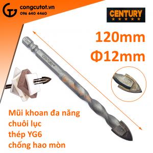 Mũi khoan đa năng 2 cạnh 12mm Century