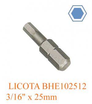 Mũi bắt vít lục giác 3/16inch x 25mm LICOTA