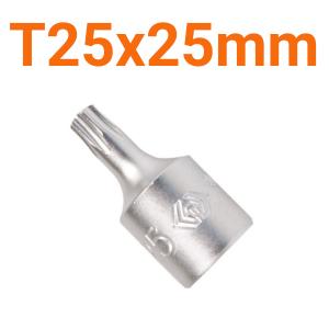 Đầu tuýp 1/4 inch bit mũi sao T25x25mm Kingtony 201325X