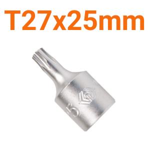 Đầu tuýp 1/4 inch bit mũi sao T27x25mm Kingtony 201327X