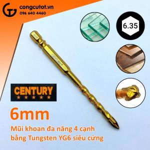 Mũi khoan đa năng 4 cạnh 6mm Century