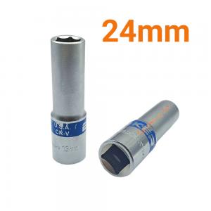 Tuýp lục giác 1/2" dài viền xanh số 24 Barker