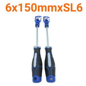 Tua vít 2 cạnh 6x150mmxSL6 cán 3 màu Senka