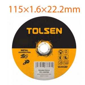 Đĩa cắt sắt & inox mỏng 115×1.6×22.2mm TOLSEN 76134