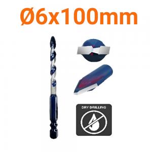 Mũi khoan đa năng Ø6x100mm chuyên men cứng chuôi lục giác Senka