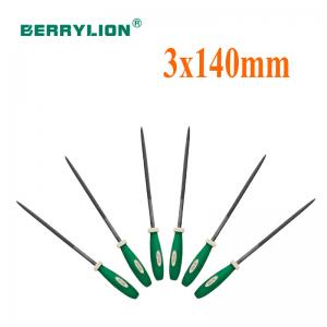 Bộ 6 giũa tròn nhọn tay cầm 2 màu 3X140mm Berrylion 052653140