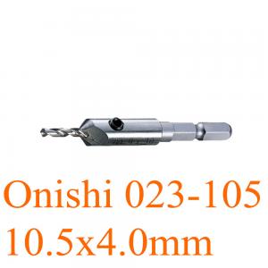 Mũi khoan sắt thép âm mũi vít 10.5x4.0mm chuôi lục 76mm Onishi