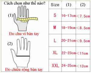 Cách đo chọn cỡ găng tay