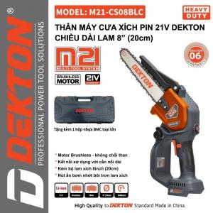 Máy cưa xích dùng pin 21V Dekton có hộp