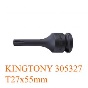 Đầu tuýp mũi sao T27x55mm đen 3/8 inch KINGTONY 305327