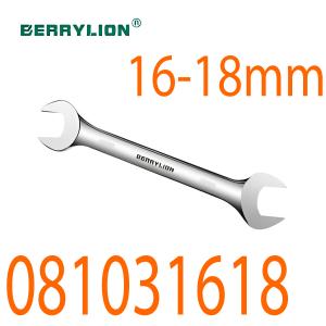 Cờ lê 2 đầu miệng xi bóng 16-18mm Berrylion 081031618