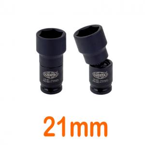 Đầu tuýp lắc léo khớp bi 3/8" 21mm LICOTA