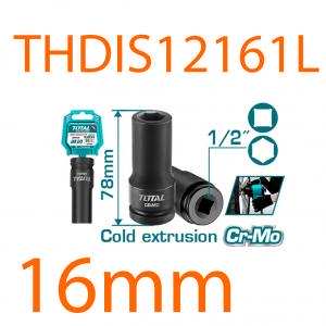 Đầu tuýp tác động sâu 1/2 inch 16mm total THDIS12161L