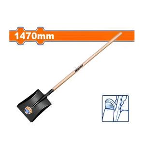 Xẻng thép vuông cán gỗ 1470mm Wadfow