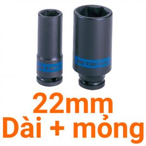 Tube Kingtony 1/2" đen dài mỏng 22 493522M