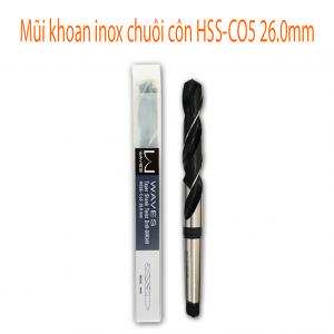 Mũi khoan inox chuôi côn HSS-CO5 26.0mm