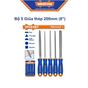 Bộ 5 giũa thép 200mm Wadfow