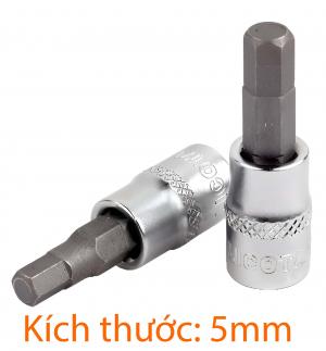 Đầu tuýp mũi vít 1/4" lục giác 5mm LICOTA