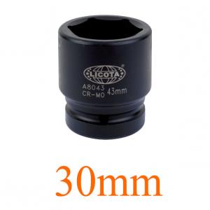 Đầu tuýp đen 1" 30mm 6 góc Flank LICOTA