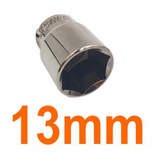 Đầu tuýp lục giác 1/2" mạ nickel đen bóng 13mm Senka