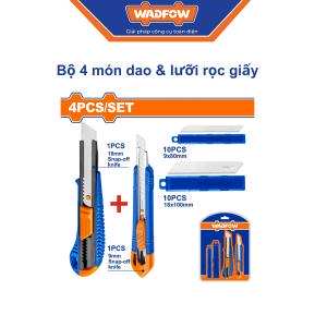 Bộ 4 món dao & lưỡi rọc giấy Wadfow