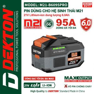 Pin 21V - 6Ah dòng xả cao M21-B6095PRO màu xám