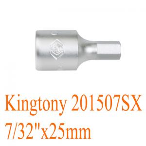 Đầu tuýp 1/4 inch bit mũi lục giác 7/32"x25mm Kingtony 201507SX