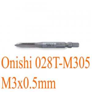Mũi taro ren M3x0.5mm chuôi lục kiểu Mỹ 70mm Onishi