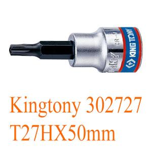 Đầu tuýp 3/8 inch bit mũi sao có lỗ T27HX50mm Kingtony 302727