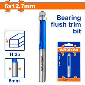 Mũi phay gỗ thẳng bi dưới 6x6x12.7mm Wadfow WRG7404