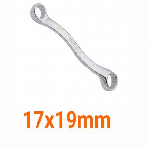 Cờ lê 2 đầu vòng ngắn nghiêng 45 độ 17x19mm LICOTA