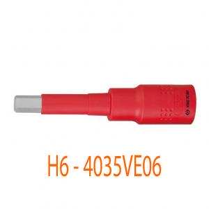 Đầu tuýp lục giác 1/2"-H6 cách điện kingtony 4035VE06