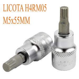 Đầu tuýp mũi vít 1/2" Spline M5x55mm LICOTA