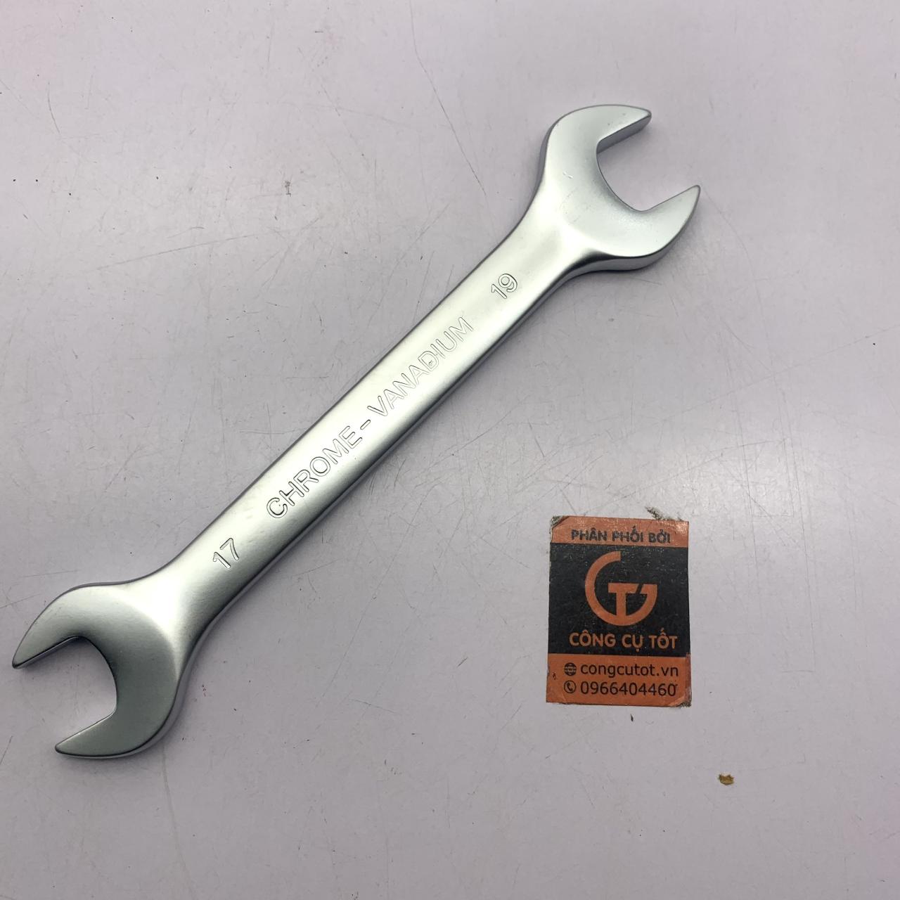 Cờ lê 2 đầu miệng bằng thép rèn dập nóng DFJ 17-19mm