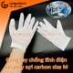 Găng tay chống tĩnh điện vải polyester pha sợi carbon size M