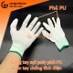 Găng tay sợi poly pha phủ PU ngón tay chống tĩnh điện và trầy xước.