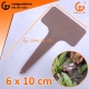 Thẻ ghi tên cây cắm đất hình chữ T 6x10cm bằng nhựa PP màu nâu