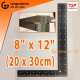 Thước kẻ vuông đen lưỡng hệ 20x30cm dày 1.5mm TOP TB-6503 Đài Loan