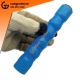 Vỏ nhựa nhiệt dẻo màu xanh dương của móc xoay buộc thép loại ngắn trên tay