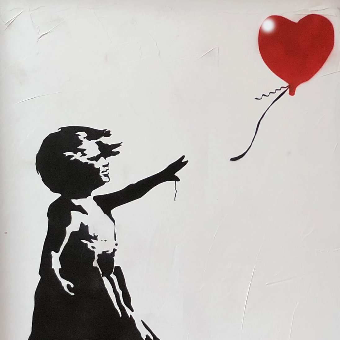 Từ biệt bong bóng. Ảnh Họa sỹ Banksy