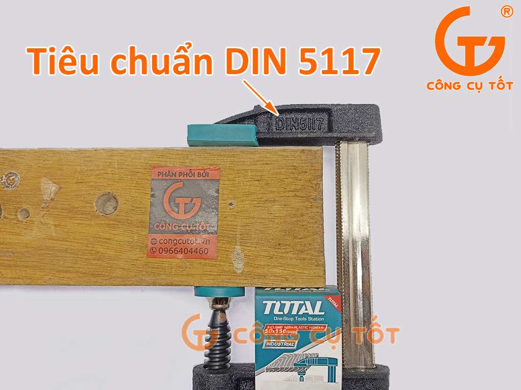 Tiêu chuẩn DIN 5117 của kẹp gỗ chữ F Total THT1320501