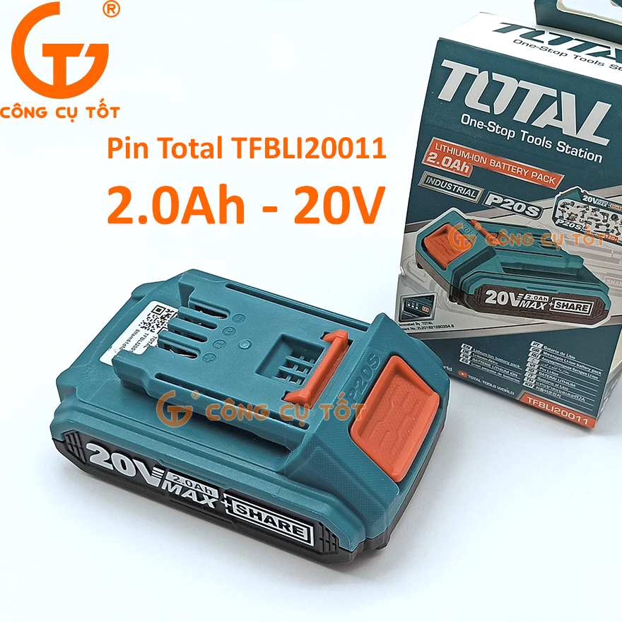 Pin litium 2.0Ah 20V TFBLI20011 cho thiết bị dùng pin P20S và E20