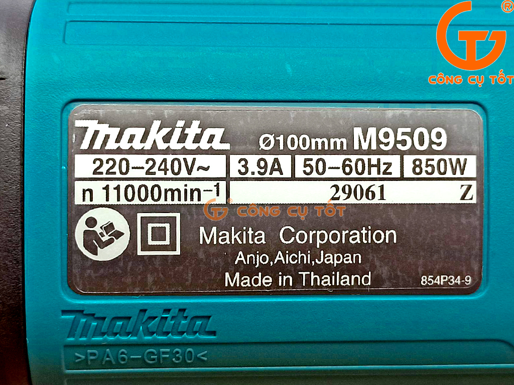Thông số máy mài góc Makita M9509B