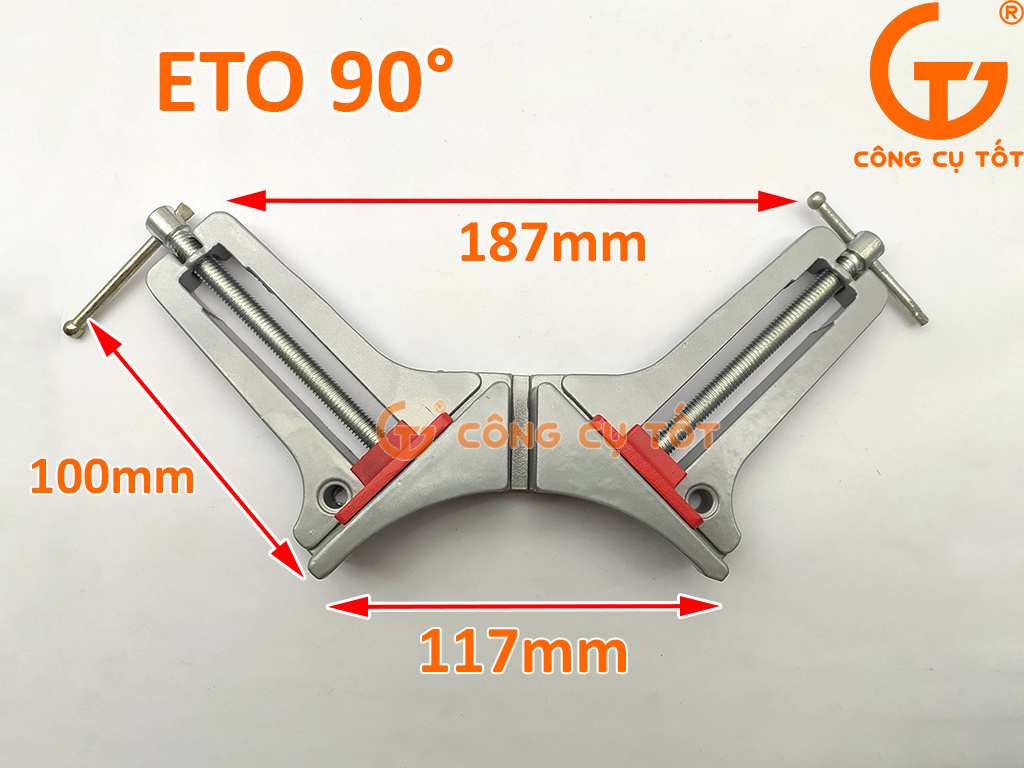 Các kích thước của ETO goc vuông hợp kim nhôm loại dày sơn xám 240gram