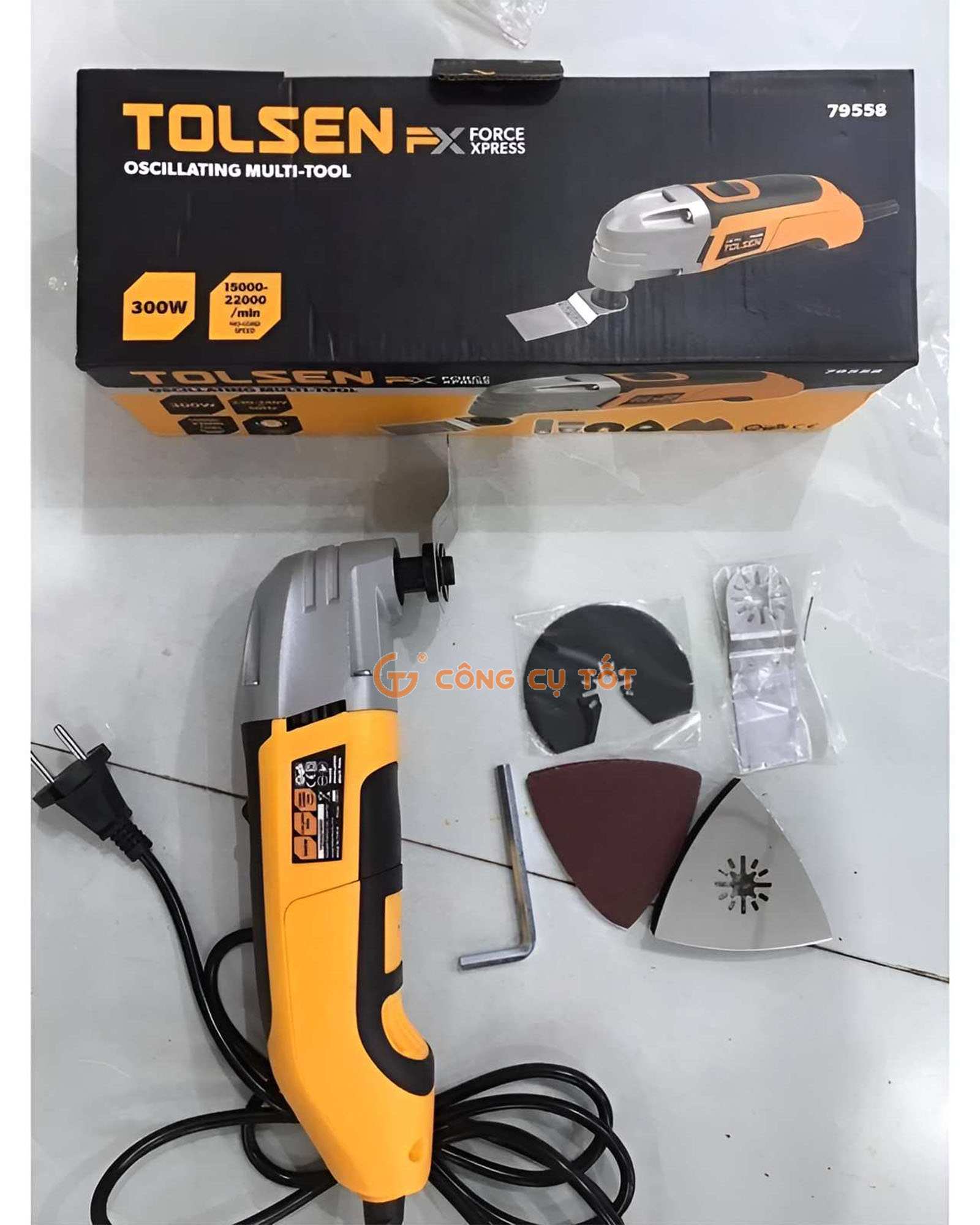 Máy cắt rung đa năng 300w 79558 TOLSEN 79558