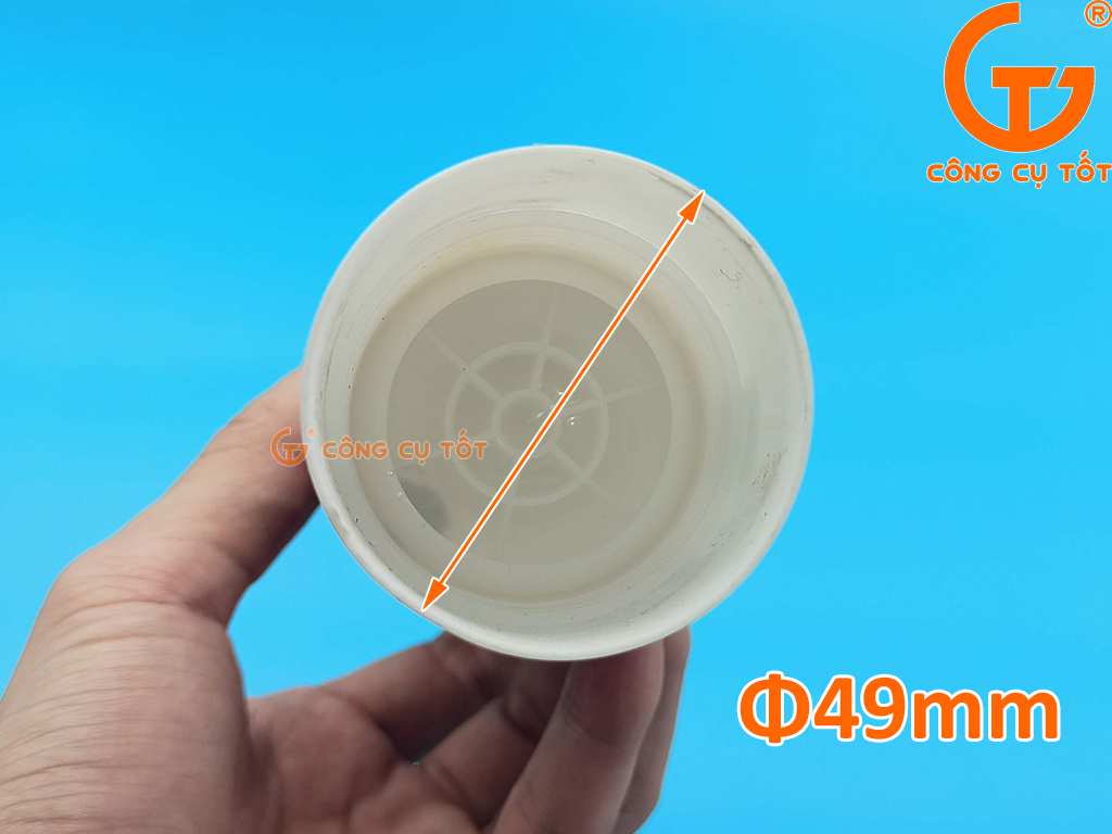 Chai keo silicone phi 49mm trung tính màu xám